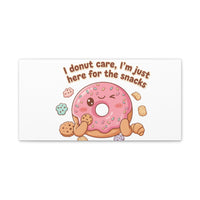 Donut Snacks Pun Canvas | Food & Snack Humor, Cozy Kawaii Art