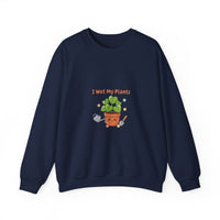 I Wet My Plants sweatshirt | Plant Parent Humor, sage cream botanical pun