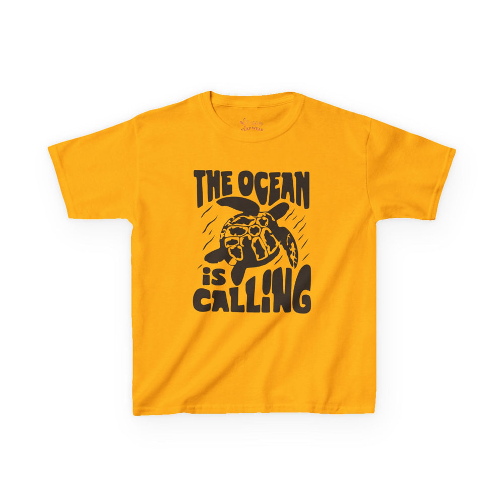 Gildan 5000B | Kids' Sea Turtle Adventure T-Shirt - "The Ocean is Calling" Graphic Tee