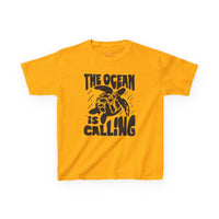 Gildan 5000B | Kids' Sea Turtle Adventure T-Shirt - "The Ocean is Calling" Graphic Tee