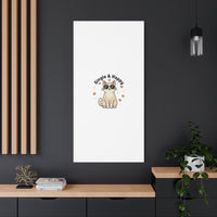 Single & Happy Cat Canvas | Anti Valentine, Sarcastic Valentine Wall Art