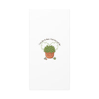 I Can't Even Leaf You Canvas, Plant Parent Pun | Sage Cream Botanical Art