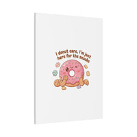 Donut Snacks Pun Canvas | Food & Snack Humor, Cozy Kawaii Art