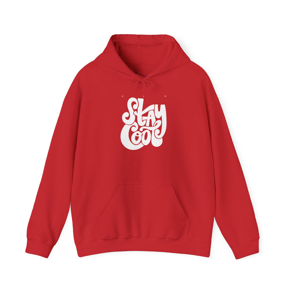 Gildan 18500 | Unisex "Stay Cool" Retro Graphic Hoodie – Bold Puff Lettering Pullover – Premium Soft Fleece Streetwear