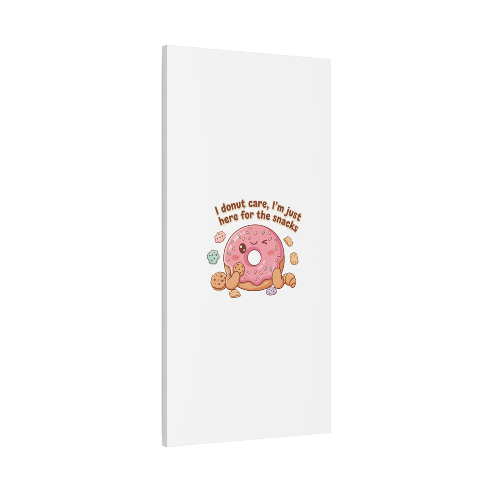 Donut Snacks Pun Canvas | Food & Snack Humor, Cozy Kawaii Art