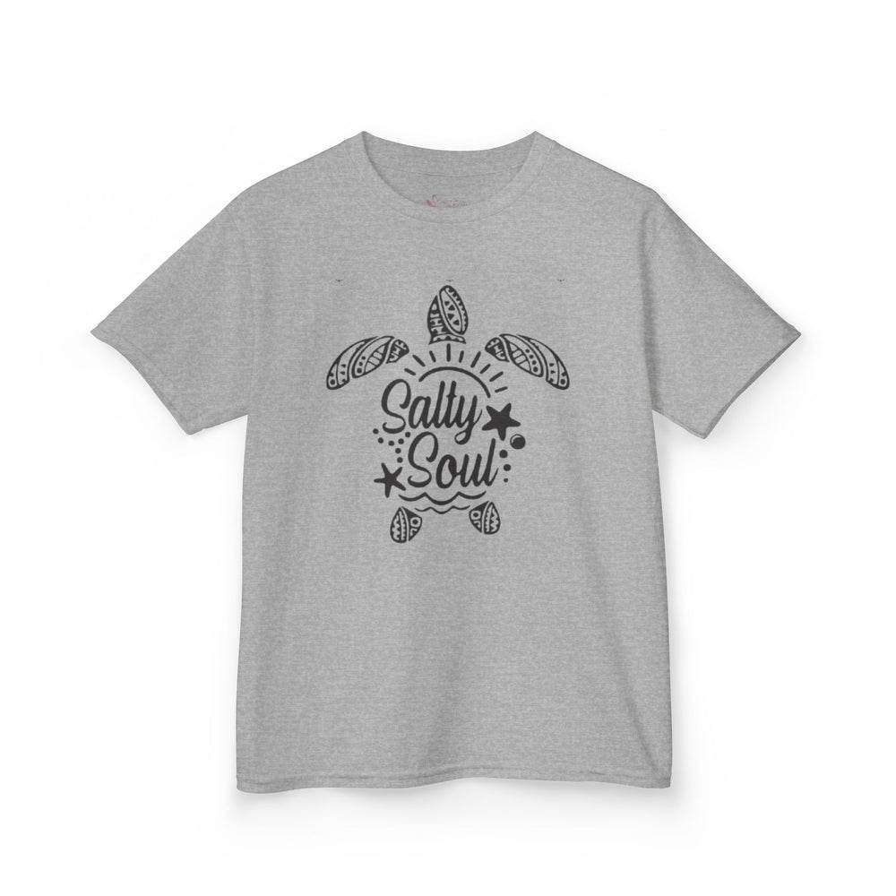 Gildan 5000B | Kids' "Salty Soul" Sea Turtle Graphic Tee