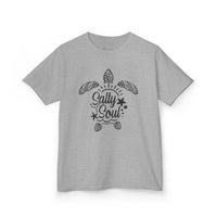 Gildan 5000B | Kids' "Salty Soul" Sea Turtle Graphic Tee