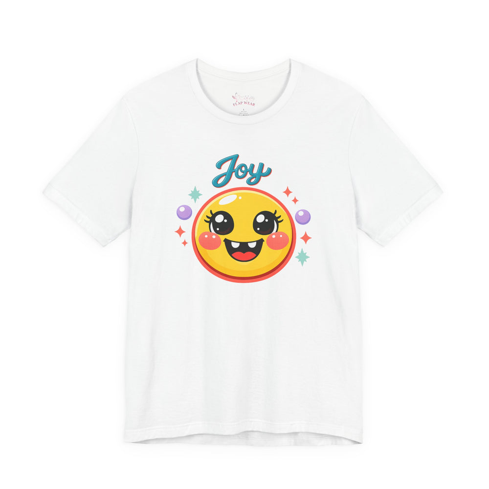 Bella+Canvas 3001 | Radiant Joy Emoji T-Shirt | Kawaii Aesthetic Smiley Graphic Tee | Unisex Jersey Short Sleeve Tee