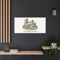 I'm Just Here for the Plants Canvas | Plant Parent Pun, Sage Botanical Wall Art