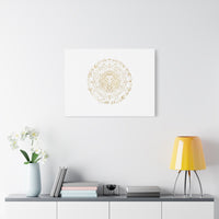 Gold Leo Zodiac Canvas, Astrological Constellation Art | Metallic Lion Wall Art