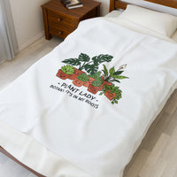 Plant Lady Blanket | Plant Parent Humor, sage botanical pun throw