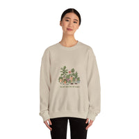 I’m Just Here for the Plants Sweatshirt | Plant Parent Humor, Sage Cream Botanical Pun