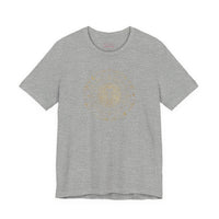 Bella+Canvas3001 | Leo Constellation Tee | Zodiac glyph, gold foil celestial design