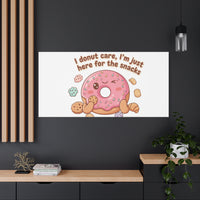 Donut Snacks Pun Canvas | Food & Snack Humor, Cozy Kawaii Art