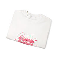 Besties Forever Sweatshirt | Galentine's Friendship Crewneck, Pink Chunky Type