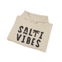 Gildan 18500 | Unisex "Salti Vibes" Palm Tree Graphic Hoodie – Tropical Coastal Fleece – Premium Soft Beachwear Pullover