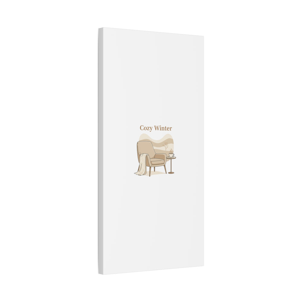 Cozy Winter minimal line art Canvas | Slow Life, soft life neutral wall decor