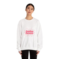 Besties Forever Sweatshirt | Galentine's Friendship Crewneck, Pink Chunky Type