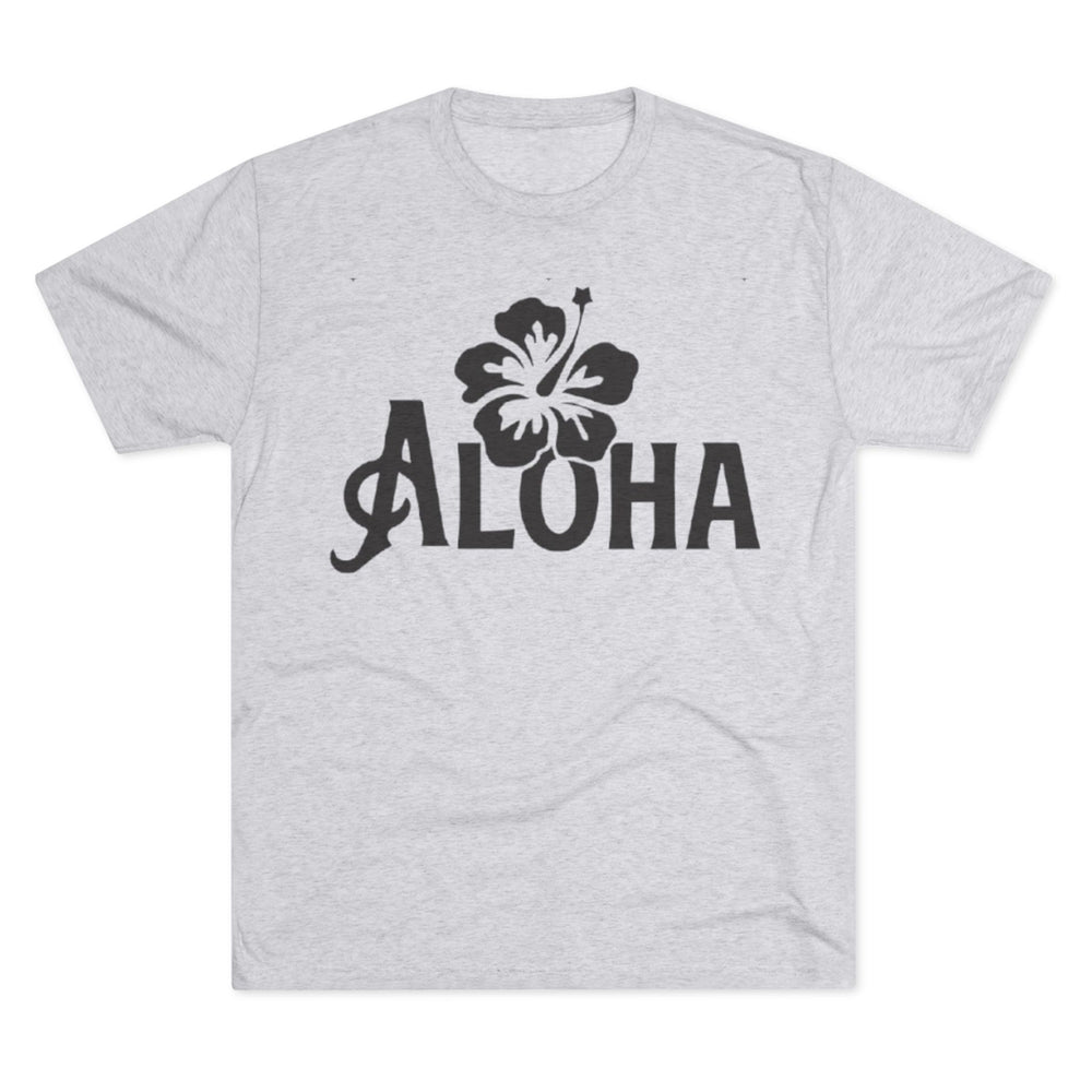 Next Level 6010 | Unisex Vintage Aloha Hibiscus Unisex Tri-Blend Tee – Retro Beach Vibes