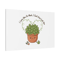 I Can't Even Leaf You Canvas, Plant Parent Pun | Sage Cream Botanical Art