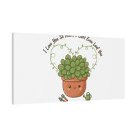 I Can't Even Leaf You Canvas, Plant Parent Pun | Sage Cream Botanical Art