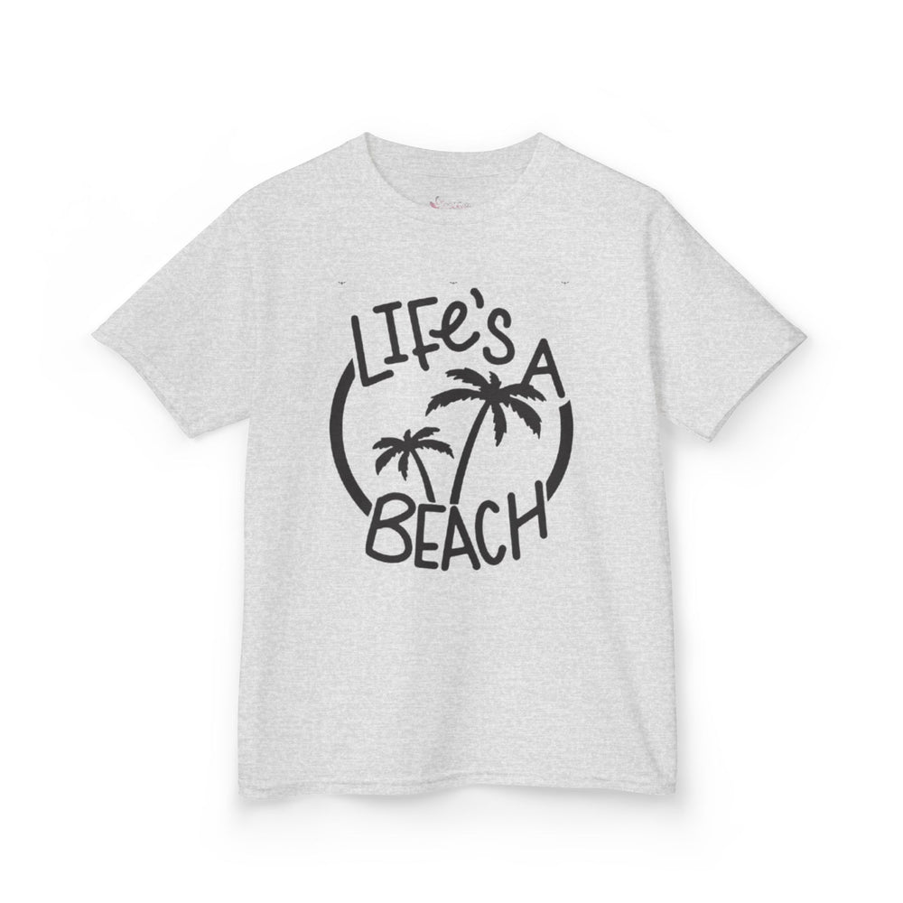Gildan 5000B | Youth Paradise Beach T-Shirt – Comfortable Cotton Graphic Tee for Boys & Girls