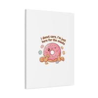 Donut Snacks Pun Canvas | Food & Snack Humor, Cozy Kawaii Art