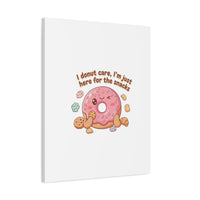Donut Snacks Pun Canvas | Food & Snack Humor, Cozy Kawaii Art