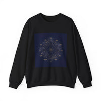 Zodiac Constellation Wheel Sweatshirt | Astrology, Cosmic Gold Accents