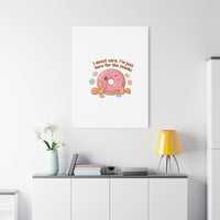Donut Snacks Pun Canvas | Food & Snack Humor, Cozy Kawaii Art