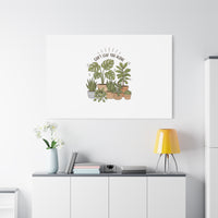Can't Leaf You Alone Canvas | Plant Parent Humor, Sage Botanical Art
