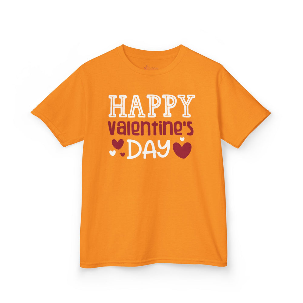 Kids Happy Valentine Day T-Shirt – Youth Valentine’s Day Graphic Tee – Soft Cotton Holiday Shirt for Boys & Girls