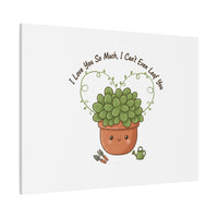 I Can't Even Leaf You Canvas, Plant Parent Pun | Sage Cream Botanical Art
