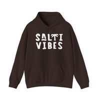 Gildan 18500 | Unisex "Salti Vibes" Palm Tree Graphic Hoodie – Tropical Coastal Fleece – Premium Soft Beachwear Pullover