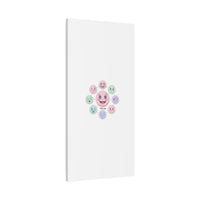 Hand-Drawn Emoticon Sticker Pattern Canvas | Cute Emoji Repeat Print