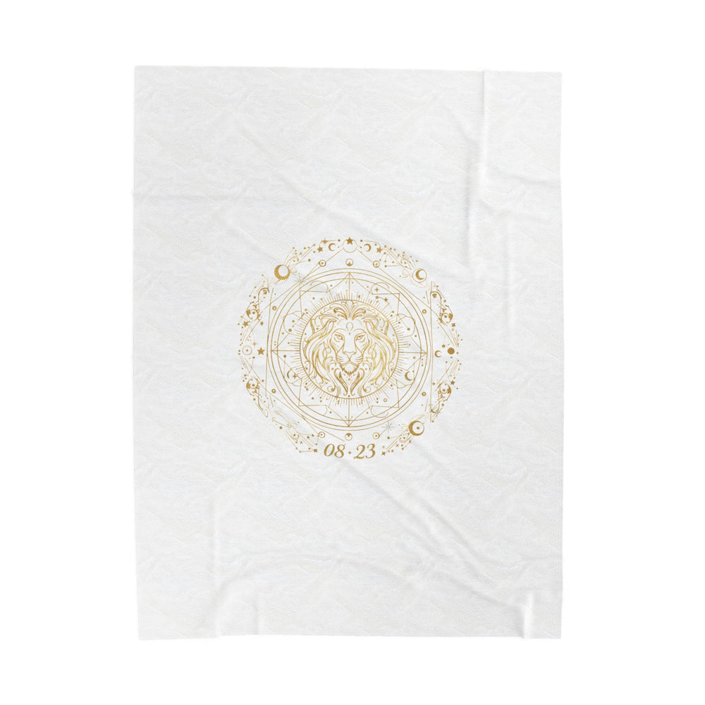 Leo zodiac constellation blanket | gold celestial foil astrology throw