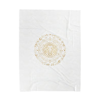 Leo zodiac constellation blanket | gold celestial foil astrology throw
