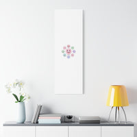 Hand-Drawn Emoticon Sticker Pattern Canvas | Cute Emoji Repeat Print
