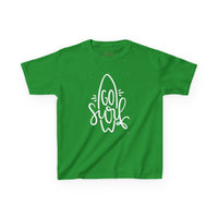 Gildan 5000B | Kids' "Go Surf" Tropical Vibes T-Shirt – Soft Cotton Summer Graphic Tee