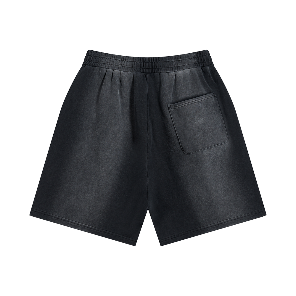 Unisex Sun Fade Distressed Shorts