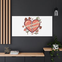 Independently Unloved Heart Print Canvas | Anti Valentine, Single Humor