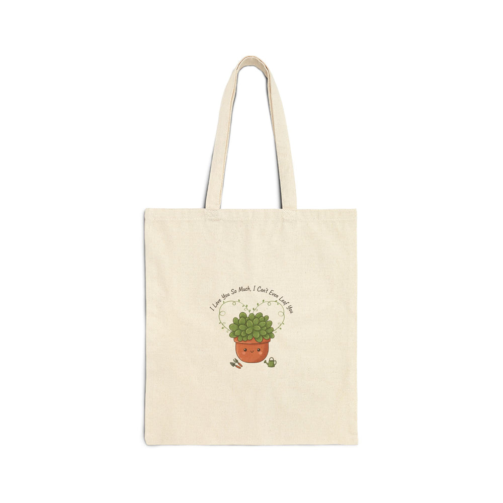 Plant Parent Pun Tote | Canvas Tote, Succulent Humor, Sage Cream Botanical Doodle