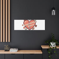 Independently Unloved Heart Print Canvas | Anti Valentine, Single Humor