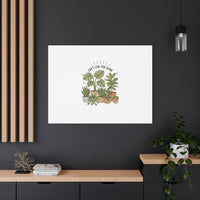 Can't Leaf You Alone Canvas | Plant Parent Humor, Sage Botanical Art