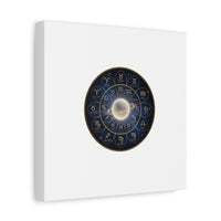 Zodiac Constellation Wheel Canvas, Astrology Art Print | Gold Foil Galaxy