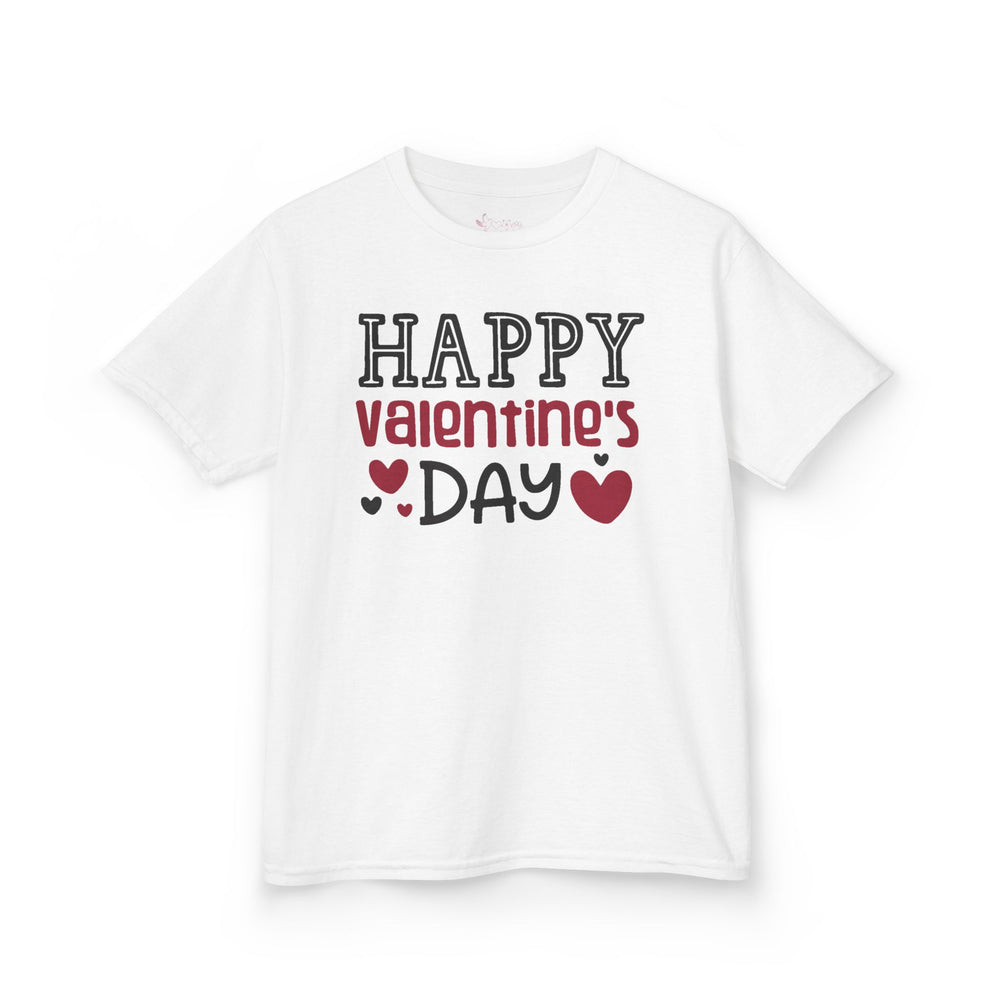 Kids Happy Valentine Day T-Shirt – Youth Valentine’s Day Graphic Tee – Soft Cotton Holiday Shirt for Boys & Girls