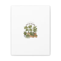 Can't Leaf You Alone Canvas | Plant Parent Humor, Sage Botanical Art
