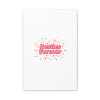 Besties Forever Canvas | Galentine’s Friendship Wall Art, Pink Confetti