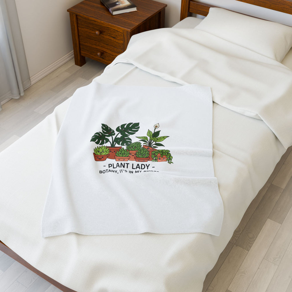 Plant Lady Blanket | Plant Parent Humor, sage botanical pun throw