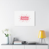 Besties Forever Canvas | Galentine’s Friendship Wall Art, Pink Confetti